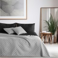 Oboustranný přehoz z mikrovlákna DecoKing Bella stříbrno-černý