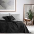 Oboustranný přehoz z mikrovlákna DecoKing Bella stříbrno-černý