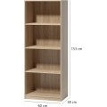 Regál Tatris 153 cm dub sonoma