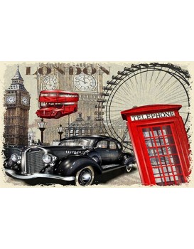 Koberec London 80x150 cm béžový/červený