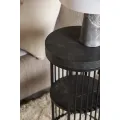 Noční stolek Strington 35 cm černý mramor