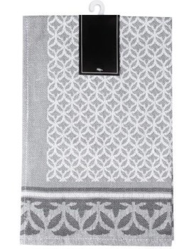 Bavlněná kuchyňská utěrka Carino 015 40x60 cm šedá