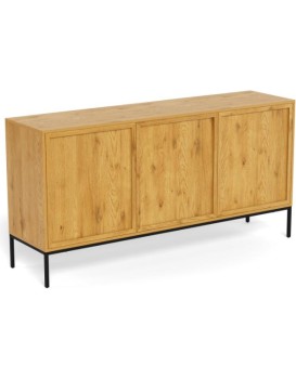 Komoda Palmdale 158 cm dub divoký/černý
