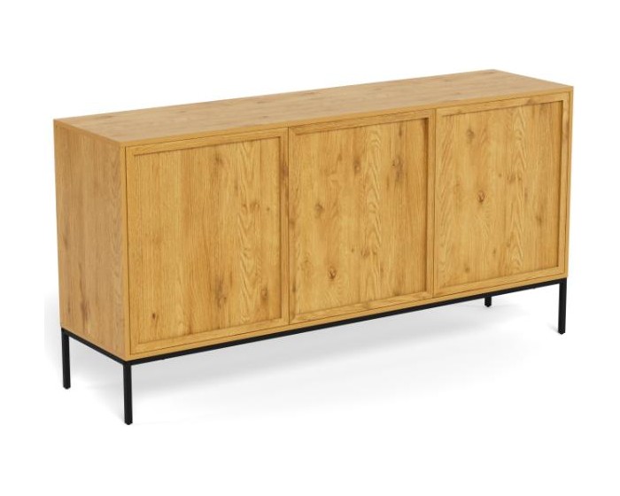 Komoda Palmdale 158 cm dub divoký/černý
