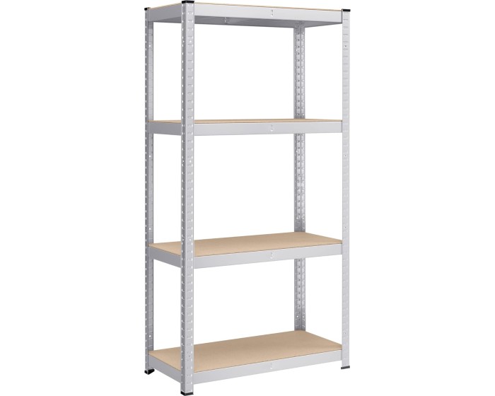 Dílenský regál Busta 80 cm stříbrný/hnědý