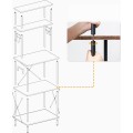 Kuchyňský regál Vasagle Filo 60 cm s vestavěnými zásuvkami černý/hnědý