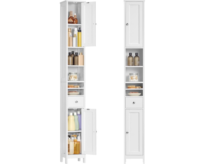 Vysoká koupelnová skříňka Derry 21,4 cm bílá