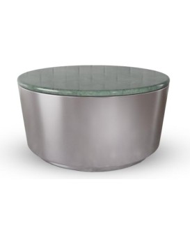 Konferenční stolek Cangas 80 cm šedý/zelený mramor
