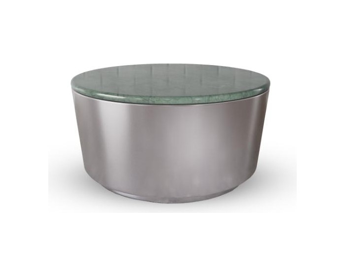 Konferenční stolek Cangas 80 cm šedý/zelený mramor