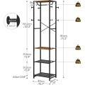 Předsíňový věšák Vasagle Menry 181 cm černý/hnědý