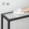 Konzolový stolek Pered 100 cm černý/čirý