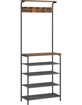 Předsíňový věšák s botníkem Kotona 68 cm hnědý