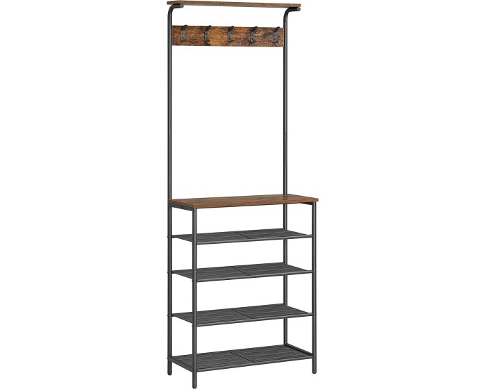 Předsíňový věšák s botníkem Kotona 68 cm hnědý