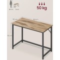 Psací stůl Vasagle Kolmo 100 cm černý/camel hnědý
