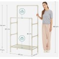 Dvojitý šatní věšák Lucaro 157 cm bílý