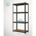 Dílenský regál Busta 80 cm černý/ tmavě hnědý