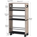 Pojízdný kuchyňský regál Vasagle Tonari 45 cm šedý