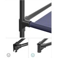 Textilní šatní skříň Ward 150 cm tmavě modrá