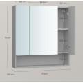 Koupelnová zrcadlová skříňka Vasagle Masli 70 cm šedá
