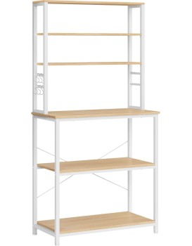 Kuchyňský regál Vasagle CUSTOM bílý/hnědý