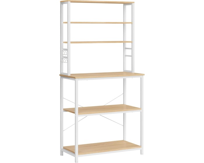 Kuchyňský regál Vasagle CUSTOM bílý/hnědý