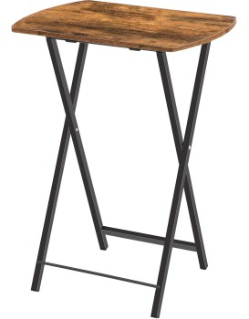 Skládací odkládací stolek Vasagle Fiona 48 cm hnědý/černý
