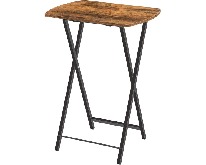 Skládací odkládací stolek Vasagle Fiona 48 cm hnědý/černý