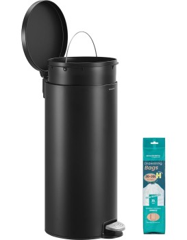 Kulatý odpadkový koš Jelis 30 L černý