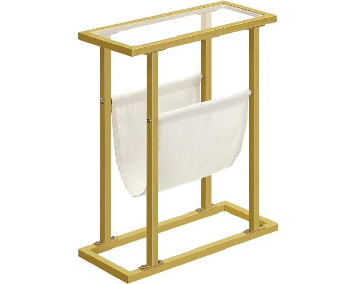Odkládací stolek Vasagle Fido 40 cm zlatý/čirý