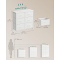 Komoda s látkovými zásuvkami Dopi 76,7 cm bílá