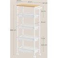 Pojízdný kuchyňský vozík Vasagle Compi 99 cm hnědý/bílý