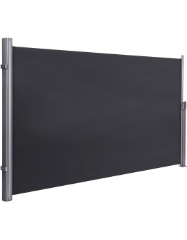 Boční markýza 180x350 cm kouřově šedá
