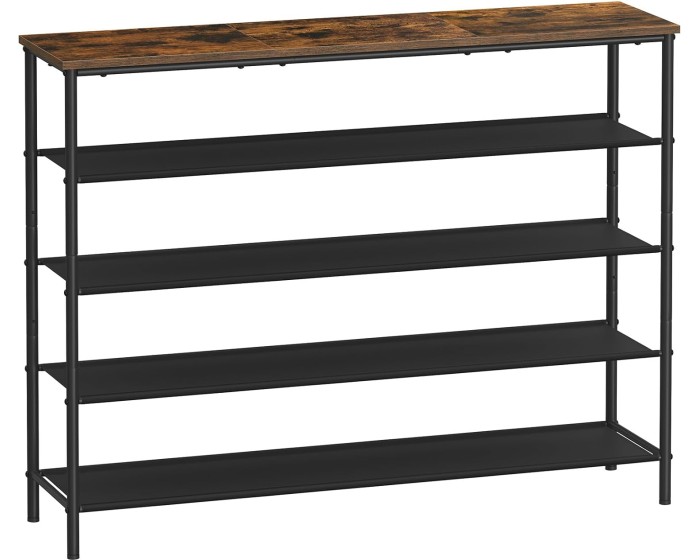 Botník Vasagle Kua 120 cm hnědý/černý