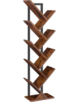 Knihovna Vasagle Mergo 116 cm hnědá