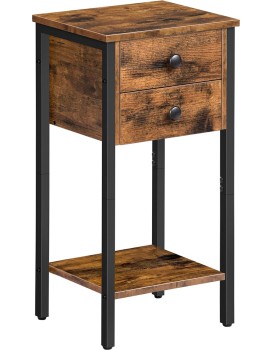 Noční stolek Vasagle Noxwood 35 cm černý/hnědý