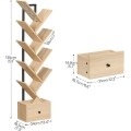 Designová knihovna Marelo 135 cm hnědá/černá