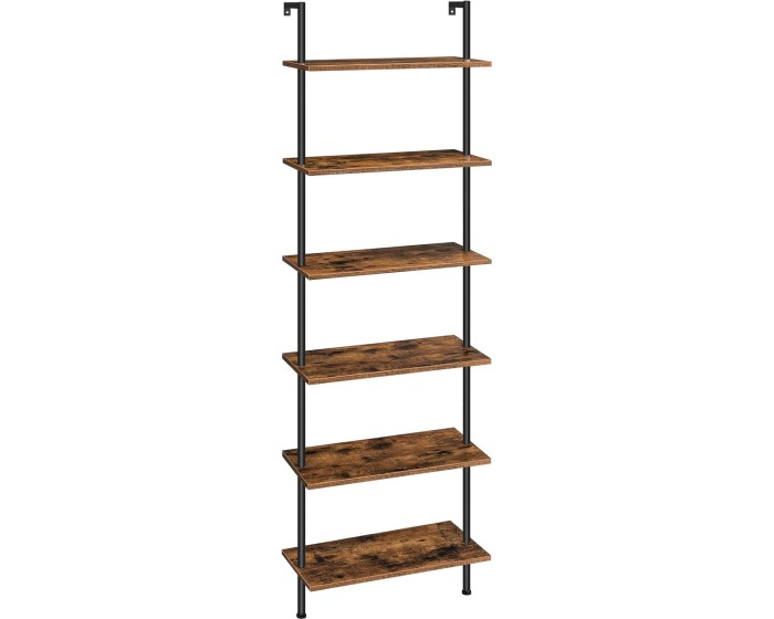 Knihovna Vasagle Zorami 60 cm černá/hnědá