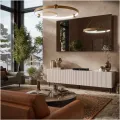 TV stolek Paxos 200 cm kašmír/černý
