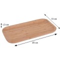 Bambusový servírovací tác Bambilion 25x13 cm hnědý