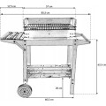 Zahradní gril na dřevěné uhlí BBQ1012 černý
