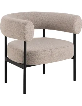 Designové křeslo Oakfield béžové/černé