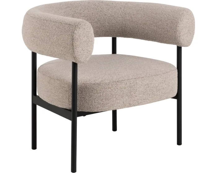 Designové křeslo Oakfield béžové/černé