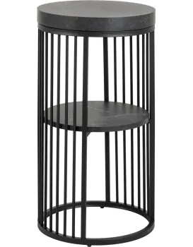 Noční stolek Strington 35 cm černý mramor
