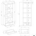 Kancelářský regál Palermo 65 cm bílý