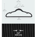 Sada 50 ks sametových ramínek Swivel černá