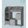 Dětský regál Greys 93 cm šedý