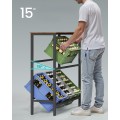 Kuchyňský regál na přepravky Jogin 105,4 cm černý/hnědý