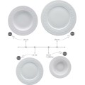 Porcelánová jídelní sada 24 ks Cev bílá