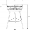 Gril na dřevěné uhlí BBQ1007 černý