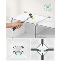 Modulární botník Lux s 10 dvířky čirý/bílý